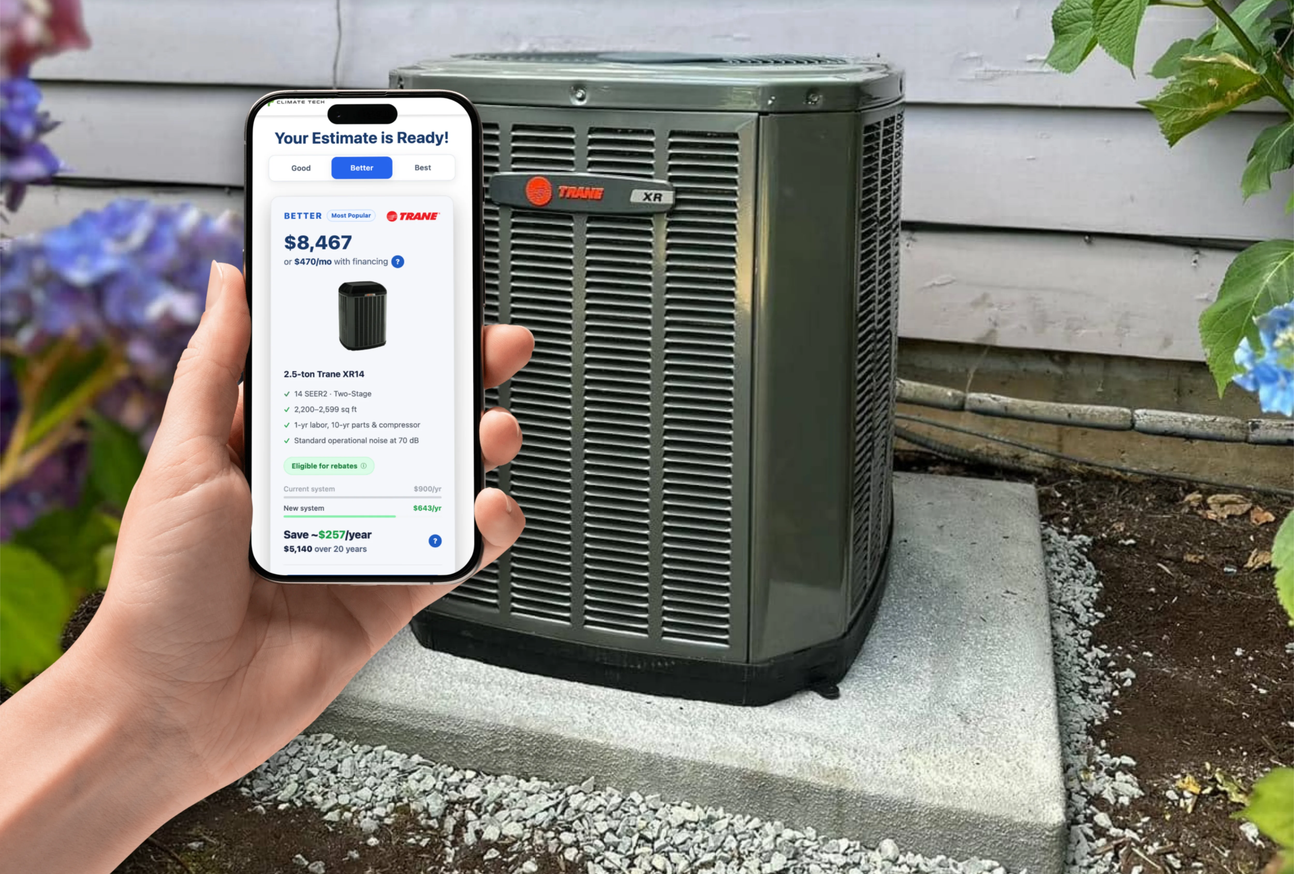 DinoQuote HVAC quoting tool in action
